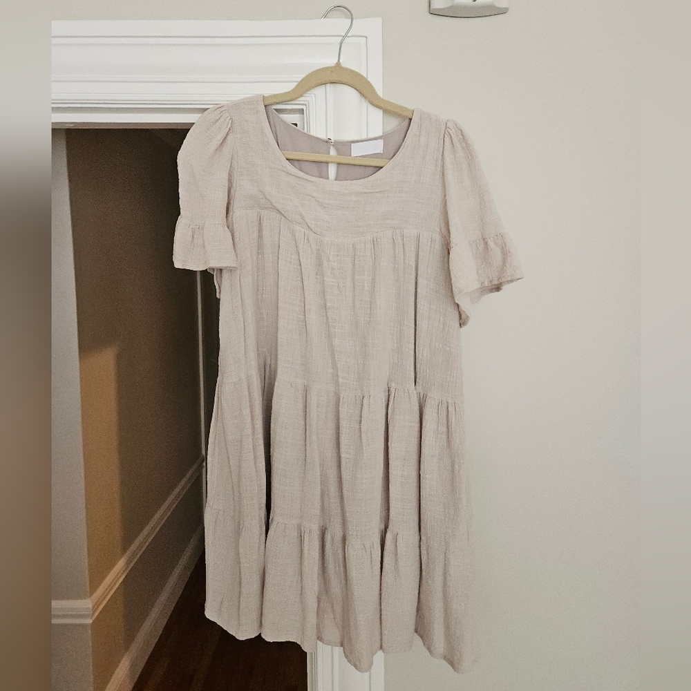 Taupe Swingy Sundress